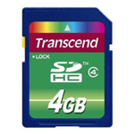 TRANSCEND TS4GSDHC4 SCHEDA SD 4GB CLASSE 4 FUNZIONE PROTEZIONE DATI