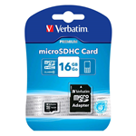 VERBATIM 44082 16GB MICRO SDHC CLASSE 10 + ADATTATORE A SD