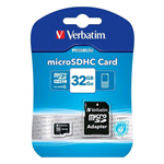 VERBATIM MICRO SD HC 32GB CLASSE 10 CON ADATTATORE SD