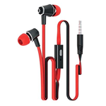 ATLANTIS LAND SMARTIX NIRVANA JOY AURICOLARI CON MICROFONO CAVO 1.2MT JACK 3.5MM COLORE NERO/ROSSO