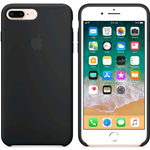 APPLE iPHONE 8 PLUS / 7 PLUS COVER ORIGINALE IN SILICONE COLORE NERO