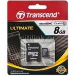 TRANSCEND MICRO-SDHC 10X 8GB 1 ADAPTER