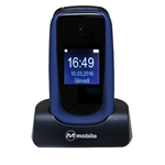 MEDIACOM FACILE DUO FLIP EASY PHONE 2.4" CLAMSHELL TASTI GRANDI RADIO FM TASTO SOS VOLUME AMPLIFICATO ITALIA BLACK BLU