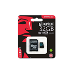 KINGSTON CANVAS GO MICRO SD XC 32GB CLASSE 10 CON ADATTATORE SD