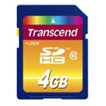 TRANSCEND SCHEDA SD HC 4GB CLASSE 10 FUNZIONE PROTEZIONE DATI