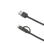 CELLY USBCMICRO CAVO USB MASCHIO/MICRO USB+MICRO USB TYPE-C MASCHIO LUNGHEZZA 1MT COLORE NERO