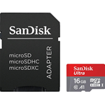 SANDISK MICROSDHC 16GB + SD ADAPTER